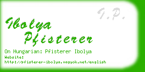 ibolya pfisterer business card